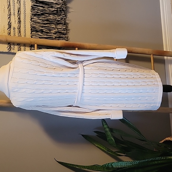 Lord & Taylor Chenille Cozy Cable Shawl Collar Robe - Picture 4 of 7